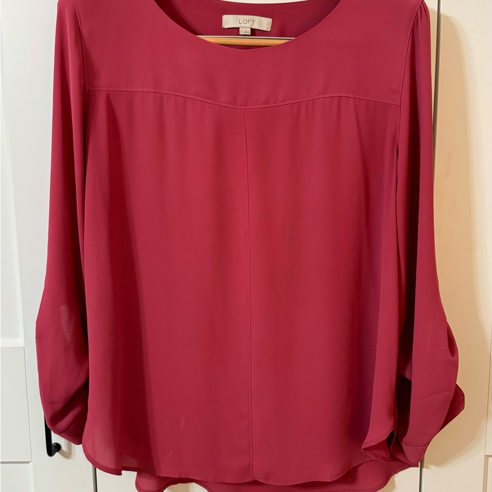 LOFT Women's Pink Blouse
